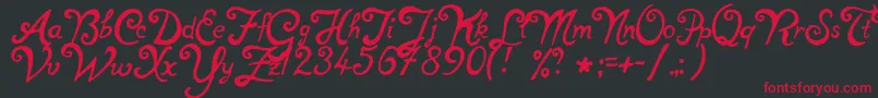NotperfectRegular Font – Red Fonts on Black Background