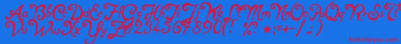Шрифт NotperfectRegular – красные шрифты на синем фоне