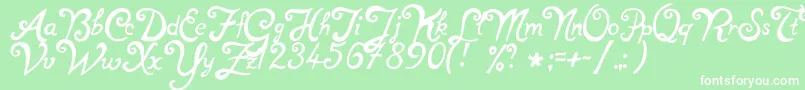 NotperfectRegular Font – White Fonts on Green Background