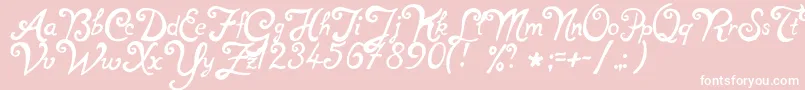 NotperfectRegular Font – White Fonts on Pink Background