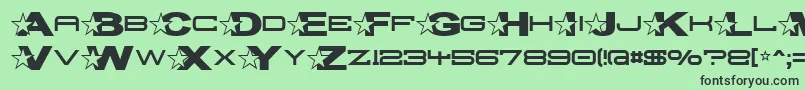 TroglodytePop Font – Black Fonts on Green Background