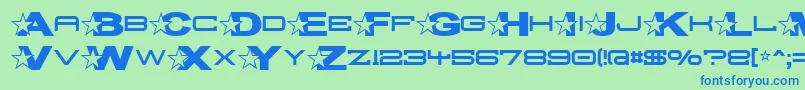 TroglodytePop Font – Blue Fonts on Green Background