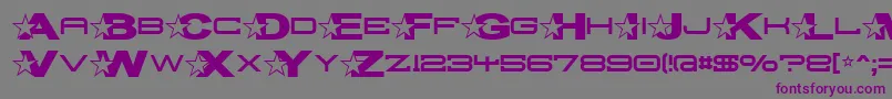 Шрифт TroglodytePop – фиолетовые шрифты на сером фоне