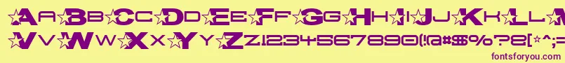 TroglodytePop Font – Purple Fonts on Yellow Background