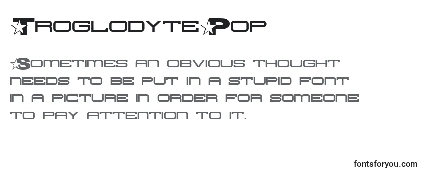Review of the TroglodytePop Font