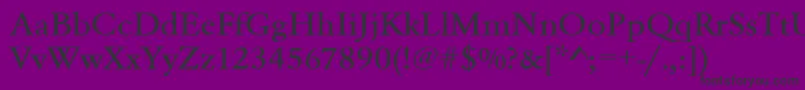 Urwgaramondtmedextwid Font – Black Fonts on Purple Background