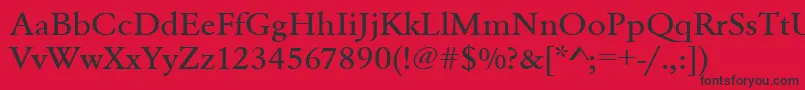 Urwgaramondtmedextwid Font – Black Fonts on Red Background