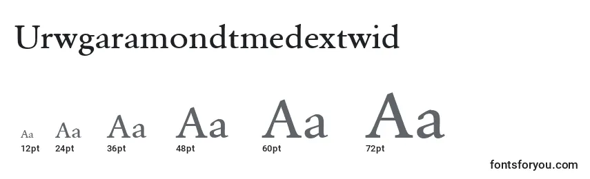 Размеры шрифта Urwgaramondtmedextwid