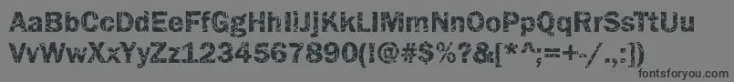 Шрифт Funky07Bold – чёрные шрифты на сером фоне