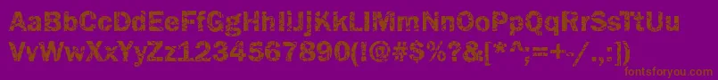 Шрифт Funky07Bold – коричневые шрифты на фиолетовом фоне