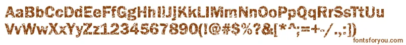 Шрифт Funky07Bold – коричневые шрифты на белом фоне