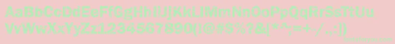 Funky07Bold Font – Green Fonts on Pink Background