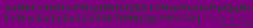 Fonte ItcVeljovicLtBlack – fontes pretas em um fundo violeta