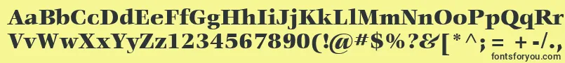 ItcVeljovicLtBlack Font – Black Fonts on Yellow Background