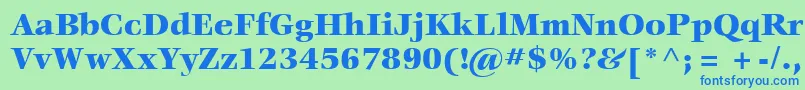 Weitere Informationen zur ItcVeljovicLtBlack-Schriftart ItcVeljovicLtBlack-Schriftart – Blaue Schriften auf grünem Hintergrund