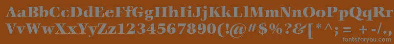 Шрифт ItcVeljovicLtBlack – серые шрифты на коричневом фоне