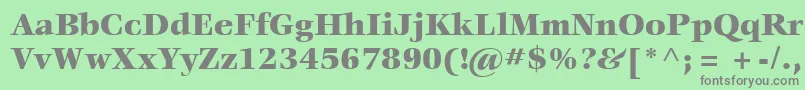 フォントItcVeljovicLtBlack – 緑の背景に灰色の文字