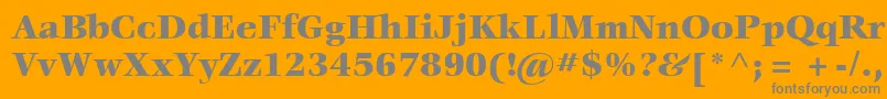 ItcVeljovicLtBlack Font – Gray Fonts on Orange Background