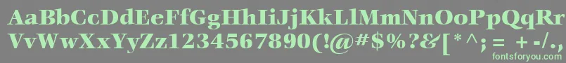 More about ItcVeljovicLtBlack Font ItcVeljovicLtBlack Font – Green Fonts on Gray Background