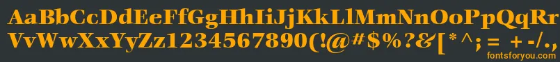 ItcVeljovicLtBlack Font – Orange Fonts on Black Background