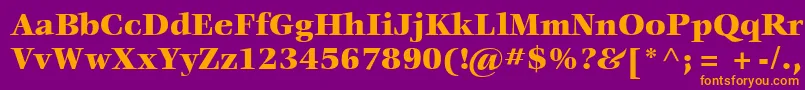 ItcVeljovicLtBlack Font – Orange Fonts on Purple Background