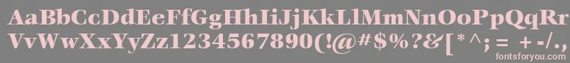 フォントItcVeljovicLtBlack – 灰色の背景にピンクのフォント