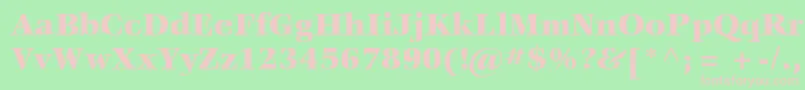 ItcVeljovicLtBlack Font – Pink Fonts on Green Background