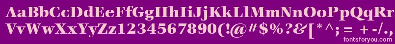 fuente ItcVeljovicLtBlack – Fuentes Rosadas Sobre Fondo Morado