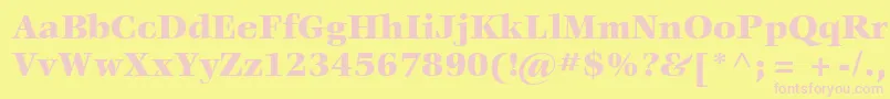 ItcVeljovicLtBlack Font – Pink Fonts on Yellow Background