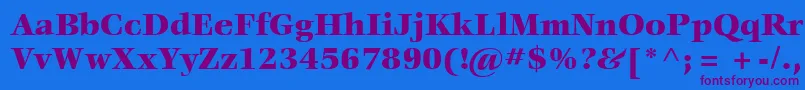 ItcVeljovicLtBlack-Schriftart – Violette Schriften auf blauem Hintergrund