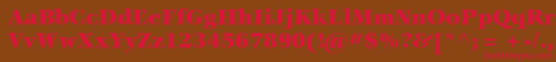 Шрифт ItcVeljovicLtBlack – красные шрифты на коричневом фоне
