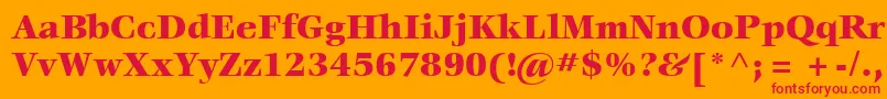 ItcVeljovicLtBlack Font – Red Fonts on Orange Background