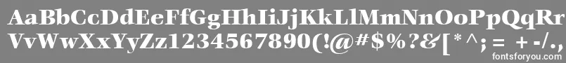 ItcVeljovicLtBlack-Schriftart – Weiße Schriften auf grauem Hintergrund