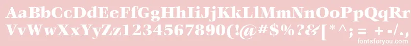 ItcVeljovicLtBlack Font – White Fonts on Pink Background