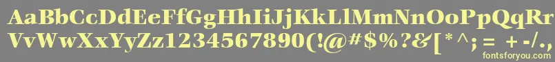 ItcVeljovicLtBlack Font – Yellow Fonts on Gray Background