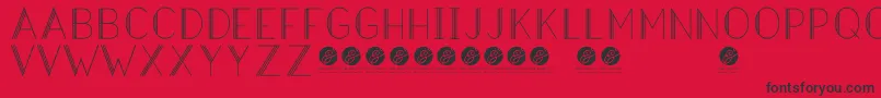 HazeldecolightRegular Font – Black Fonts on Red Background