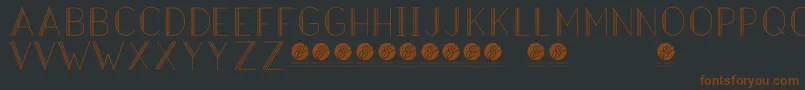 HazeldecolightRegular Font – Brown Fonts on Black Background