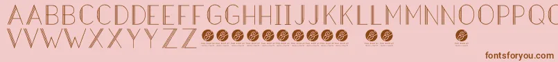 HazeldecolightRegular Font – Brown Fonts on Pink Background