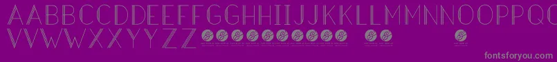 フォントHazeldecolightRegular – 紫の背景に灰色の文字