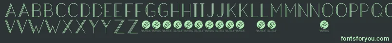 HazeldecolightRegular Font – Green Fonts on Black Background