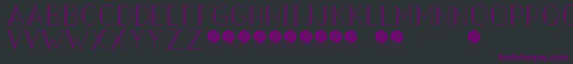 HazeldecolightRegular-fontti – violetit fontit mustalla taustalla