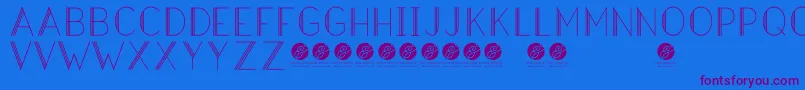 Шрифт HazeldecolightRegular – фиолетовые шрифты на синем фоне