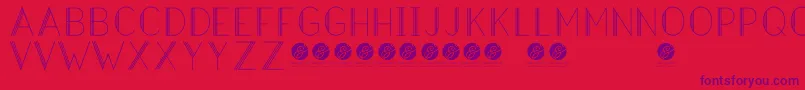HazeldecolightRegular-Schriftart – Violette Schriften auf rotem Hintergrund