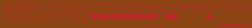 HazeldecolightRegular Font – Red Fonts on Brown Background
