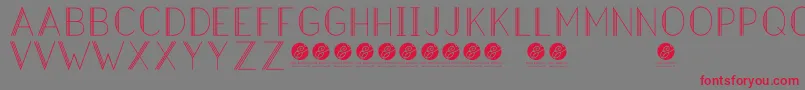 HazeldecolightRegular Font – Red Fonts on Gray Background