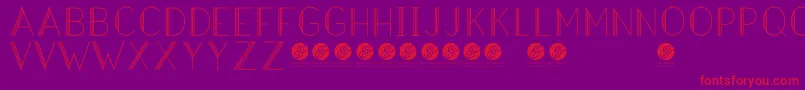 HazeldecolightRegular Font – Red Fonts on Purple Background