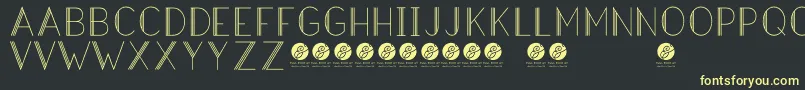 HazeldecolightRegular-Schriftart – Gelbe Schriften auf schwarzem Hintergrund