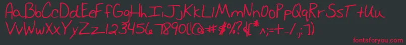 MerriChristinaBold Font – Red Fonts on Black Background