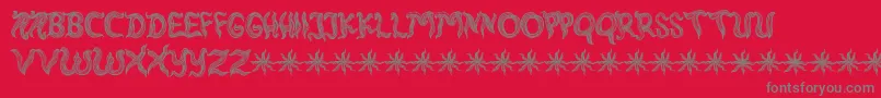 RambutKusut Font – Gray Fonts on Red Background