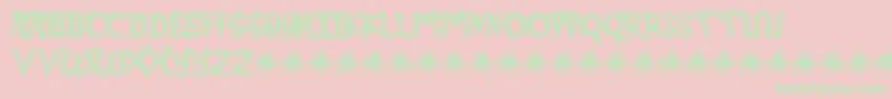 fuente RambutKusut – Fuentes Verdes Sobre Fondo Rosa